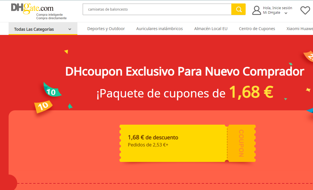 Cupón DHgate para Nuevos Compradores $2