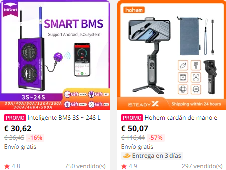 Código promocional AliExpress 40 $