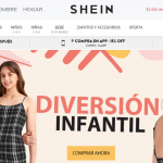 Categoría infantil SHEIN con hasta 55% de descuento